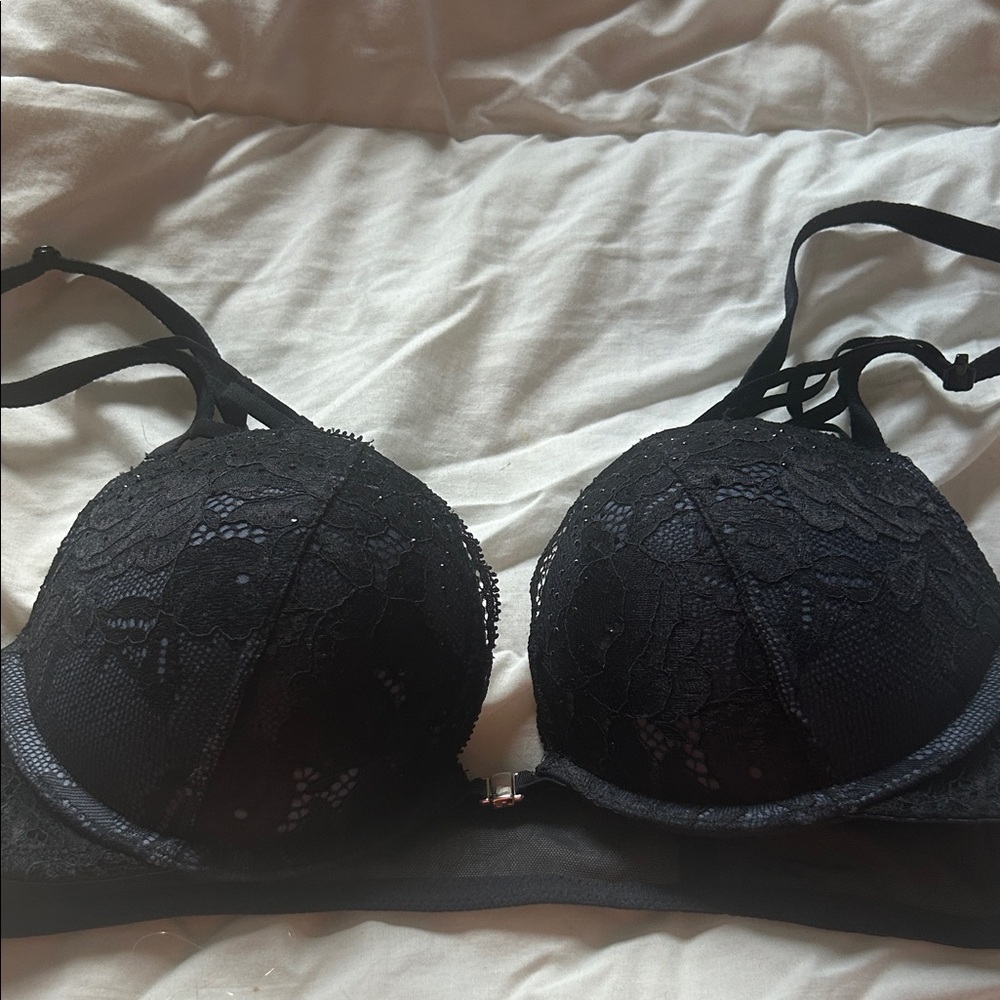 La SENZA Black Lace Push-Up Bra
